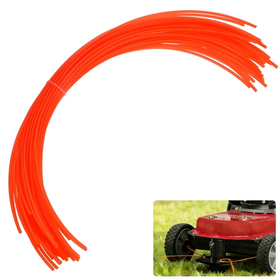 Uxcell 40-Pack Pre-Cut Trimmer Line, 0.157 Inch x 21.26 Inch Round Nylon Replacement Line for Universal Walk Behind Mower[Red]