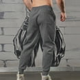 thumbnail image 2 of Aayomet Joggers for Men Fitness Running Trousers Drawstring Loose Waist Color Matching Pants Pocket Loose (GY2, L), 2 of 4