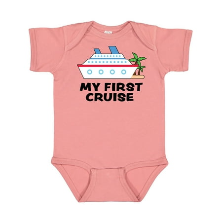 

Inktastic My First Cruise with Cruise Ship and Palm Trees Gift Baby Boy or Baby Girl Bodysuit