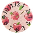 thumbnail image 5 of Pink Apples Wall Clock 10 inch Non-Ticking Easy to Read Decorative Clocks for Home Bedroom Living Room, 5 of 8