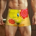 thumbnail image 2 of Looney Tunes Tweety Mens Boxer Briefs Active Stretch Breathable Underwear, Comfortable Gym Boxer Briefs, 2 of 7