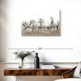 thumbnail image 3 of Elephant Stock White Arabian Horses Wall Art - Horizontal Canvas Wall Art - Living Room Wall Decor - Animal Canvas - Gray And White Decor - 30" x 20", 3 of 8