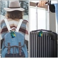 thumbnail image 5 of Square 2Pack PU Leather Peacock Cruise Luggage Tag with Privacy Cover and Name ID Tag for Travel Handbags Backpacks Luggage Tags, 5 of 6