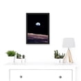 thumbnail image 2 of Space Photo Planet Earth From Moon Surface Landscape USA A4 Artwork Framed Wall Art Print, 2 of 4