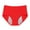 Red, variant on GEWSEY Women's Plus Size Cotton Underwear Solid Color Ladies Panties High Waisted Briefs Female Plus Undies Panty (Red, L)