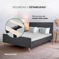 thumbnail image 4 of Base De Cama Bordes Altos Con Colchón Memory Y Resortes Matrimonial KingsHouse gris, 4 of 8