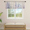 thumbnail image 2 of Watercolor Lavender Sheer Curtains Valances for Windows Country Spring Field Leaf Wildflower Chiffon Kitchen Valances for Cafe, Voile Window Treatments Curtains for Living Room Bedroom, 42"x12", 2 of 9