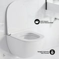 thumbnail image 3 of St. Tropez Wall-Hung Toilet Bundle 0.8/1.6 GPF Dual Flush in Glossy White with Brass Flush Plate, 3 of 12