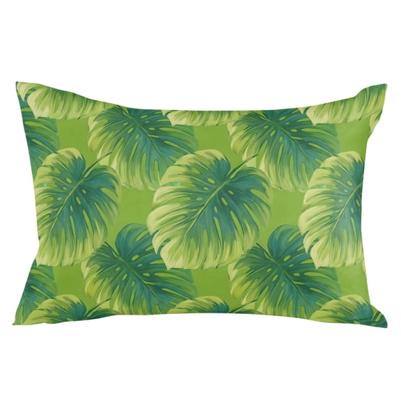 Tropical Palm Tree Throw Pillow Cover 20 x 26 Inch Decorative Pillow Cover Green Leaves Summer Coastal Plants Lumbar Pillowcase Seasonal Rectangle Cushion Case for Couch Sofa Bed Living Room