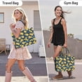 thumbnail image 6 of Large Capacity Tote Bag,Yellow Lemon Slices DarkBlue Pattern Handbag Fashion Luxury Tote Bag,15.7"x13"x 5.1" Inches,Laptop Compatible, 6 of 6