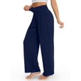 thumbnail image 4 of SOMER Wide Leg Yoga Pants for Women High Waisted Casual Loose Sweatpants Flowy Pants with Pockets, 4 of 6
