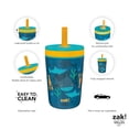 thumbnail image 5 of Zak Designs 15oz Kelso Toddler Cups For Travel or At Home, Durable Plastic Sippy Cups With Leak-Proof Design is Perfect For Kids (Underwater), 5 of 9