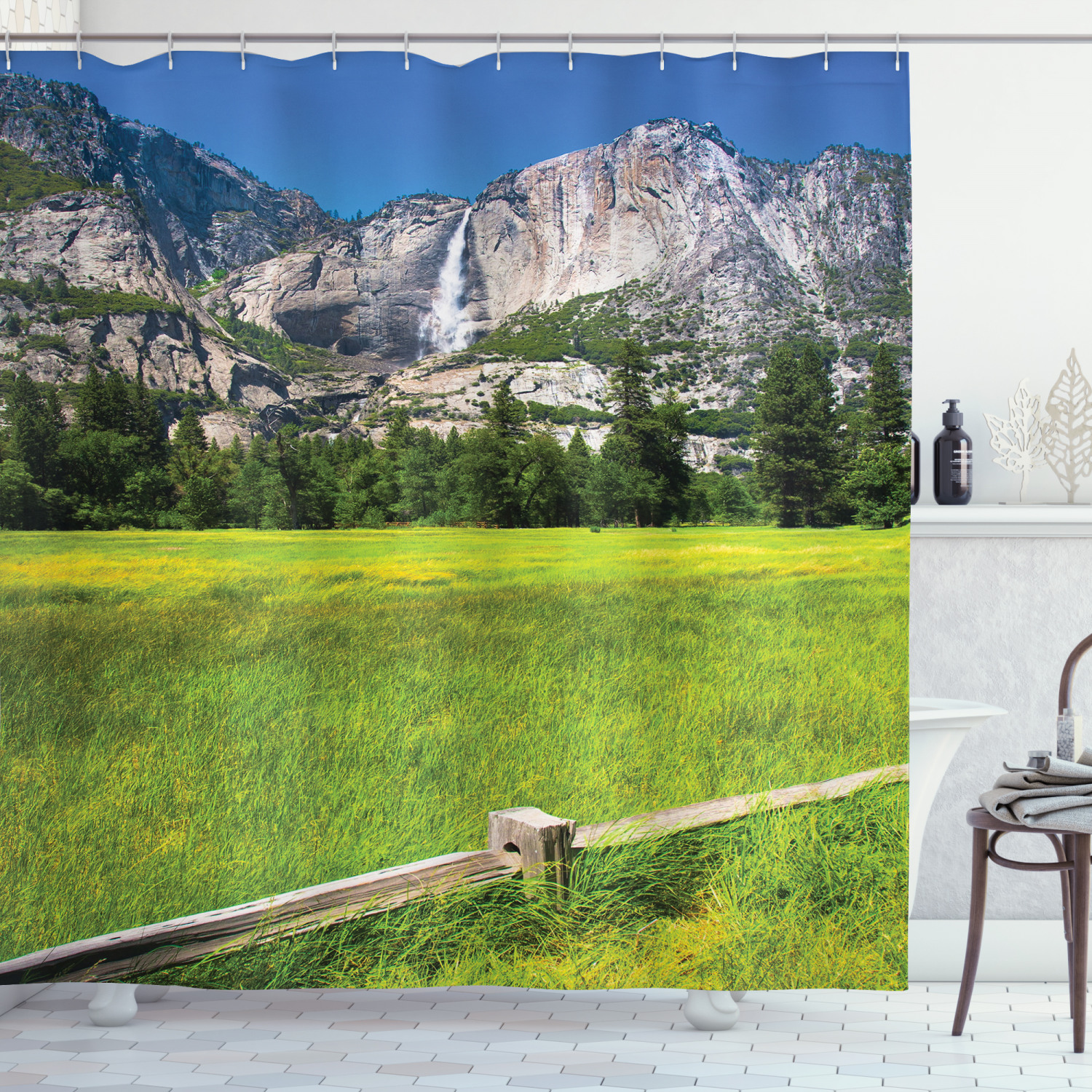 Yosemite Shower Curtain, The Falls in Yosemite National Park California