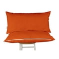 thumbnail image 1 of Vargottam Indoor/Outdoor Polyester Fabric Lumbar Pillow With Insert, All-Weather Waterproof Decorative Throw Pillow for Patio Furniture-Set of 2 - Orange, 1 of 7