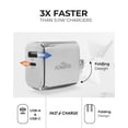 thumbnail image 5 of Powertek Diamond Shine 20W PD USB-C iPhone iPad Galaxy Tablet Wall Charger with Foldable Plug, 5 of 7