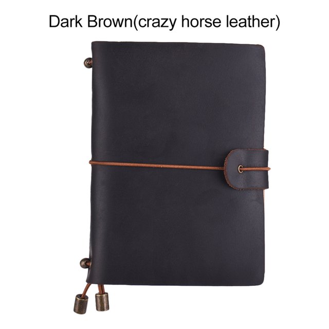 Leather Soft Cover Refillable Journal Notebook with Elastic Strap Diary Travel Business Notepad Lined Blank Grid Paper for Men & Women Sketching Writing