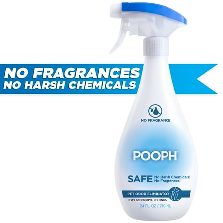 Pooph Pet Odor Eliminator Spray, 24 oz, Fragrance Free, No Harsh Chemicals