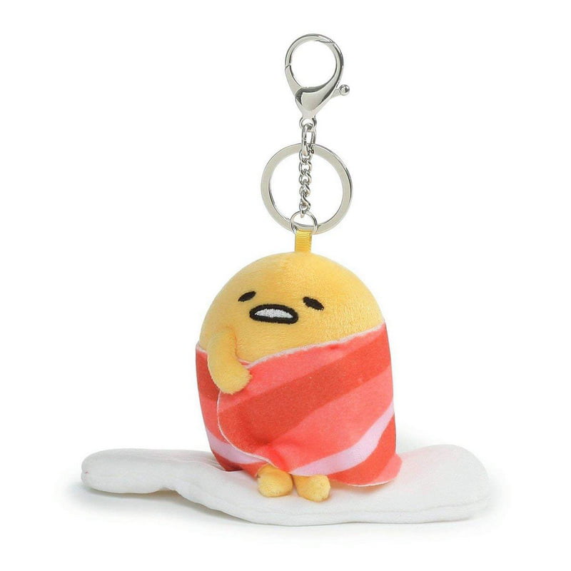 2018 Gund Gudetama Sanrio The Lazy Egg Talking Keychain Plush Doll NEW