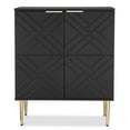 thumbnail image 4 of QinaQin 29 Inch Wood Storage Cabinet with 2 Embossed Pattern Doors, Modern Accent Sideboard for Kitchen, Hallway or Bedroom, 4 of 8