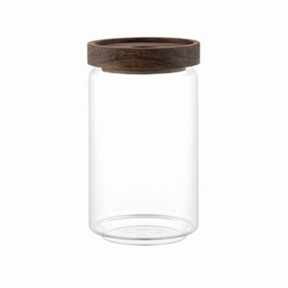 Airtight Glass Jar Clear Jars Cereal Containers Food Storage Bottles Coffee Tea Storage Jar with Wooden Lid