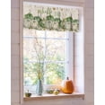 thumbnail image 4 of Fall Valances for Windows, Thanksgiving Pumpkin Cabbage Leaves Linen Rod Pocket Short Window Valance Curtains Holiday Window Treatment for Kitchen Living Room Bathroom, 60"x18", 4 of 6