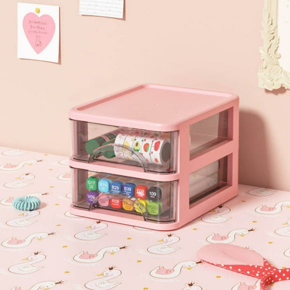 Boîte de Rangement de Bureau, Petit Tiroir Transparent pour Bureau, Mini Boîte de Rangement en Plastique, Boîte de Rangement pour Papeterie