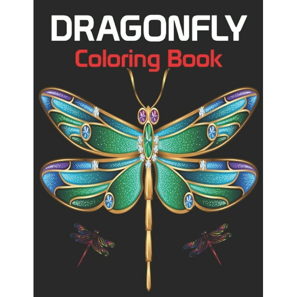childrens coloring book pages with dragonflies