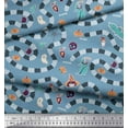 thumbnail image 3 of Soimoi Modal Satin Fabric Spider Web,Bat & Ghost Halloween Printed Craft Fabric by The Yard 42 Inch Wide, 3 of 3