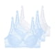 thumbnail image 1 of HongQid 3pcs Womens Underwire Bra Comfort Push Up Bras Buttery Soft Wired Bralette Full Coverage Sport Everyday Bra, 1 of 4