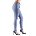 thumbnail image 6 of Fashion2Love Women's Juniors Colombian Design Butt Lift Push Up Mid Waist Skinny Jeans, 6 of 9