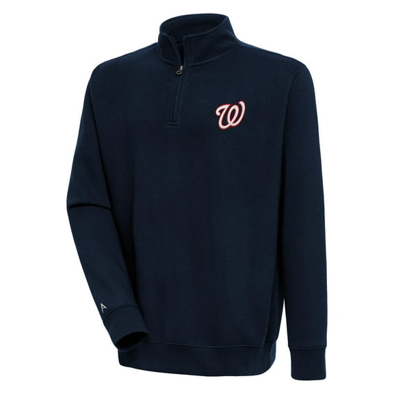 Men's Antigua  Navy Washington Nationals Victory Quarter-Zip Pullover Top