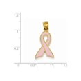 thumbnail image 3 of 14k Large Enameled Pink Awareness Ribbon Pendant, 3 of 3