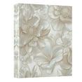 thumbnail image 2 of 3d Beige Floral 3 Ring Hardcover Binders 1.5in Round Rings for Letter-Size Folder Paper Organizer Pockets for Office Student Recipe, 2 of 9