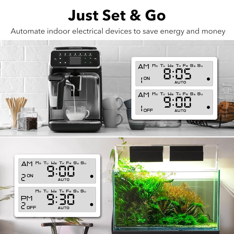 BN-LINK 7-Day Digital Programmable Timer, Dual Outlet photo 4
