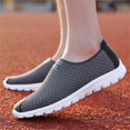 thumbnail image 5 of Sngxgn Mens Slip on Walking Shoes Non Slip Breathable Lightweight Seakers Running Shoes for Gym Jogging(Dark gray,40), 5 of 7