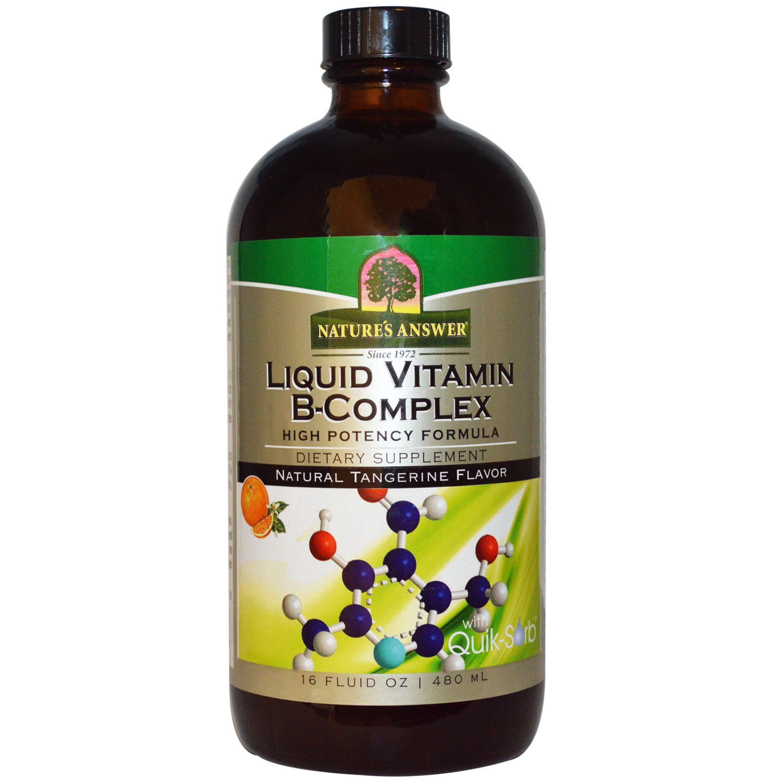 Nature's Answer Liquid Vitamin B-Complex, Natural Tangerine Flavor, 16 fl oz (480 ml) - Walmart.com - Walmart.com Nature's Answer Liquid Vitamin B-Complex, Natural Tangerine Flavor, 16 fl oz (480 ml) - Walmart.com - Walmart.com