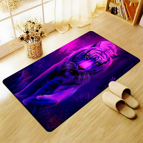 Alfombra con estampado de tigre en 3D, impresión artística, gran área, decoración suave para el hogar, alfombra de estilo bohemio, triangulación de envíos70 cm por 100 cm70 cm por 100 cm zhangmengya unisex