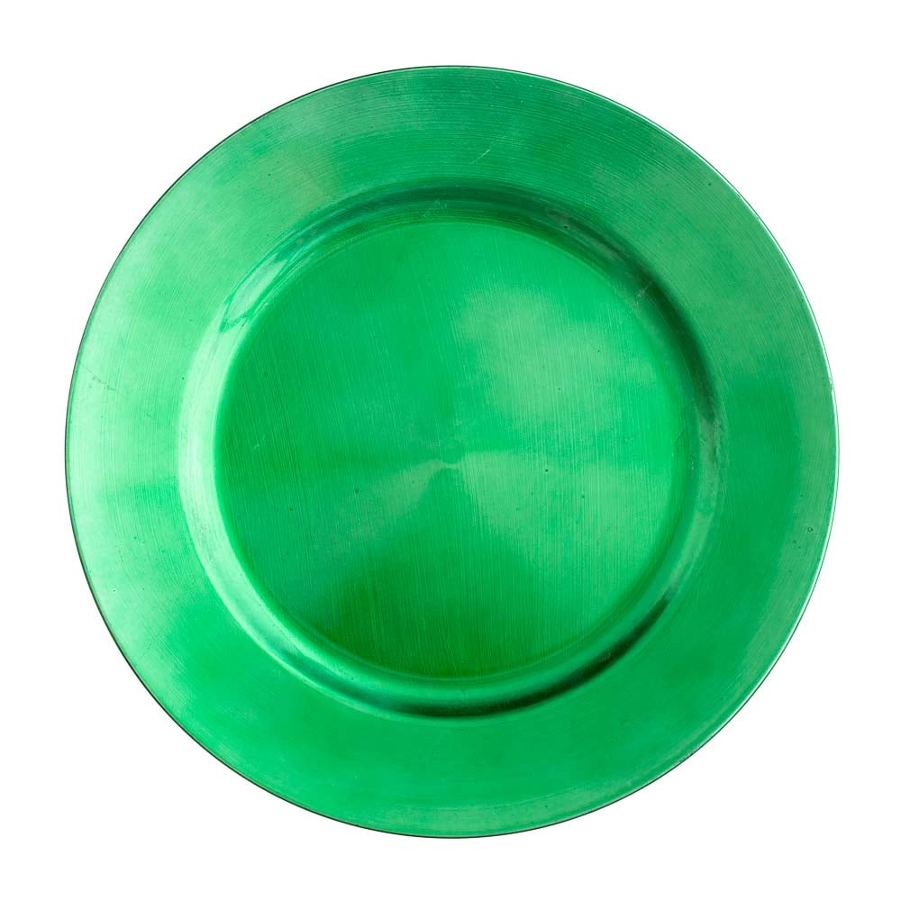 Richland Plain Charger Plate 13" Forest Green Set of 12 - Walmart.com