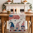 thumbnail image 2 of Table Runner 108 Inches Long for Kitchen Dining, Independence Day Dresser Scarf Farmhouse, Dining Table Decorations for Wedding/Parties, Red Blue Gnomes Flag Flowers Firework 13 x 108 In, 2 of 8