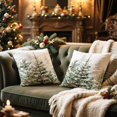 thumbnail image 4 of Christmas Tree Pillow Covers 18x18 Inch Set of 2 Green Christmas Rustic Decorative Throw Pillows Covers for Couch Sofa Winter Holiday Decor, 4 of 6