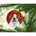 thumbnail image 2 of Carolines Treasures SS4691-CO1 Bulldog English Flocons de Neige Rouges Ornement en Céramique de Noël, 2 of 2