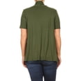 thumbnail image 4 of Moa Collection Women's Plus Size Short Sleeves Draped Open Front Casual Solid Cardigan, 4 of 5