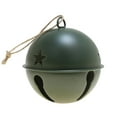thumbnail image 4 of Haute Decor Red, Green, Gray Metal Jingle Bell Ball Ornaments, 3.35 inch diameter, 6 Count - 2 of each color, 4 of 5