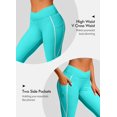 thumbnail image 4 of Alove Womens Solid Swimming Leggings with Pockets High Waisted Swim Pants Full Length Swimming Tights Sun Protective, 4 of 8