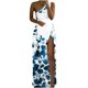 thumbnail image 4 of Vestidos Para Mujer Maxi Vestido Un Hombro Moda Casual Sin Mangas Estampado Hendidura Vestido Odeerbi ODB153299, 4 of 5