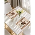thumbnail image 5 of Farmhouse Texas Star Brown Placemats Set of 4, Berry Vintage Wooden Placemats for Dining Table, Place Mats for Kitchen Tabletop, Waterproof Wipeable Dining Table Mats Set, 5 of 9