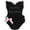 Black, variant on Newborn Infant Baby Girl Print Lace Bow Romper Bodysuit Onepiece Clothes Outfit
