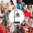 thumbnail image 4 of BEEPRINCESS Candle Warmer Lamp, 2/4/8H Timer, Dimmable, Adjustable Height, Black Glass Shade, 2 Bulbs, 4 of 7