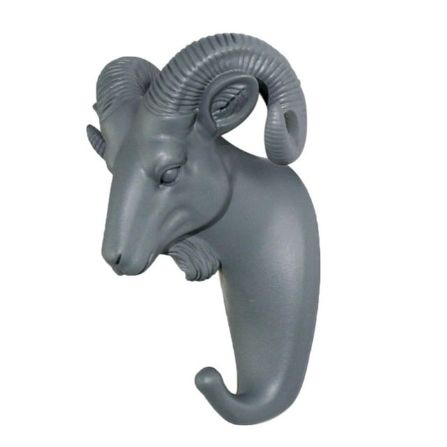simhoa Resin Wall Hook Gray Color w/ Screws Rack Hanger for Coat Keys Sundries Goat