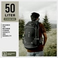 thumbnail image 5 of TRAWOC 50 Ltr Travel Backpack Water Resistant Daypack Bag for Cycling Trekking Hiking Camping, Grey, 5 of 5